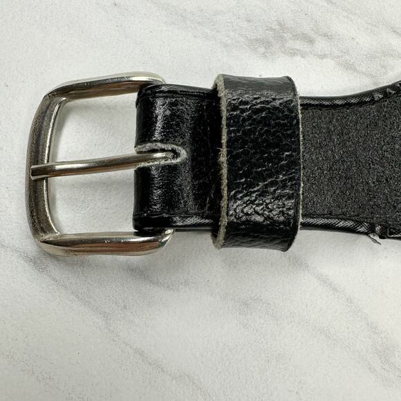 Vintage Argentina Coin Studded Leather Chain Belt Gaucho Western Small (S) ✨ - Picture 8 of 15
